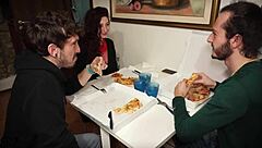 Who Knew Ordering Pizza Would Lead To A Wild Threesome With Two Sausages Mmf!