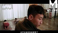 modelmedia asia drops seductive tight pants poses that tempt you into wild group sex action 😏🍑