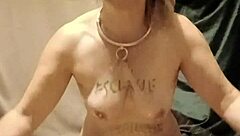 French housewife in bondage with dildo masturbation spanking and vibrator orgasm in solo pov