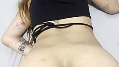 I see her lying in panties to tempt me into creampie action outdoors