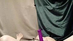 French housewife in bondage with dildo masturbation spanking and vibrator orgasm in solo pov