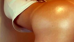 A Japanese amateur girl bends over for intense doggystyle fucking at home with uncensored pussy close-ups