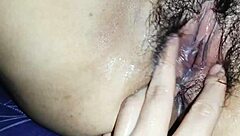 Filipina girlfriend enjoys close up licking in homemade video session