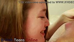 British Teen Blonde Sucks Rims And Gets Fucked With Creampie