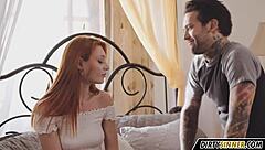 Cute Redhead Teen Rides Passionately In Erotic Encounter