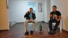 I can't believe I'm fucking my best friend's wife while he's watching the game with us.