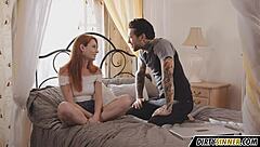 Cute Redhead Teen Rides Passionately In Erotic Encounter