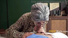 Horny Czech granny rides doctor wildly in hospital dorm spooning session!