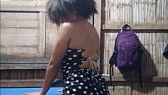 I fulfilled the challenge for a bet and sent homemade masturbation video semi-nude