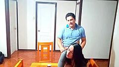 Oh Wow, This Stepmother Gets Surprised with Rough Doggystyle Sex on the Kitchen Table Before Breakfast!