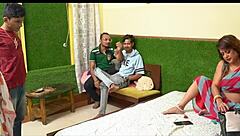 Horny Chubby 18yo Gets Banged in Indian Gangbang with Cumshots