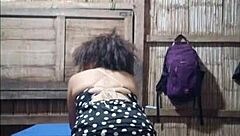 I fulfilled the challenge for a bet and sent homemade masturbation video semi-nude