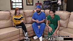 Good moaning - Ditria Rose... oh, wait, I mean good morning? Anyway, she's moaning so loud during that solo masturbation with toys and spreading those natural tits!