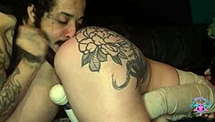 Big Ass Milf Sucks Monster Cock Before Tight Butthole Rimming and Huge Dildo Masturbation