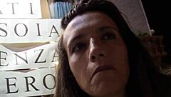 She casually grabbed the dildo, sliding it into her ass while enjoying the italian amateur fun outdoors.