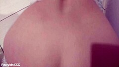 Bathroom sex with mature woman featuring close up blowjob ball licking gaping doggystyle pov