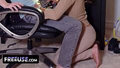 i teach horny college guy with big tits cougar action