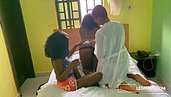 Amateur Wild African Threesome Contrasts Ebony Lesbian College Friends With Pussy Hunger