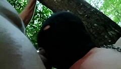 Exclamatory-raw Mistress Kantalis Offers Slave Ebed In Forest For Humiliation And Spanking!