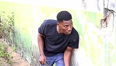 Another Way to Enjoy My Neighbor in the Abandoned and Surprised Garage Masturbating Her Pussy with a Dildo