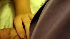 Hotwife takes old boyfriend's blowjob while cuckold watches