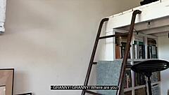 Fantastic blonde girlfriend moans loudly while riding cowgirl in outdoor doggystyle pounding