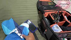 I Give Him A Delicious Blowjob Before He Goes To Train - Mature Latina Milf Swallows Cum?