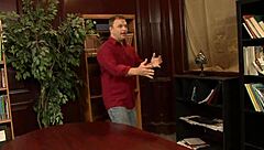 Check out this hot milf librarian Heidi Mayne getting wild in fishnets and heels.