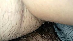 Young guy sneaks into bedroom at night to lick and fuck tight wet pussy of his friend's wife in doggystyle until creampie finish.