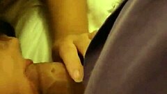 Hotwife takes old boyfriend's blowjob while cuckold watches