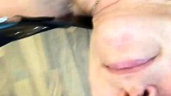 Cum Floods Her Mouth During Intense Homemade Threesome Action With Housewife Twist