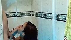 I can't believe my stepbrother joined me in the shower for passionate cowgirl riding and creampie