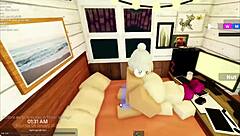 Girlfriend Strips Naked After Breakfast for Intense Ass-Pounding Fuck Session