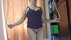 Halloween Latina Housewife Films Herself Naked Doing Curvy Big Ass Workout With Flashing Exhibitionist Vibes