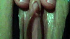 Intriguing milf massage session turns into shaved pussy play with wife