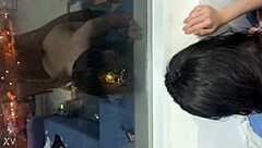 Outdoor public moment with smooth white skin