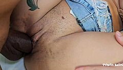 Skinny babe takes thick cock deep without complaint thrusting hard into her tight pussy and big tits!