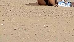 Juicy Asian Teases With Cameltoe On Beach - What A Hidden Candid Sight!