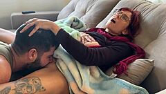 I walked in on this muscular redhead babe masturbating in the garage, so I dove in to lick her pussy and finished with a passionate doggystyle cum in mouth.