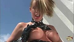 Slutty Blonde Nicole Sheridan in Latex Lingerie Gets Her Tight Asshole Pounded Mercilessly in Doggystyle!