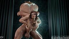 Velma's Massive Tits Contrast With Rough Pounding And Intense Titty Fucking By Monster Cock