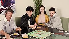 Game Night Turns Into Intense Rough Fucking With Teen Babe And Voyeur Pussy Action