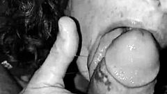 Rhonda BJ queen deepthroats cock and swallows cum from nuts