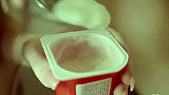 Good morning with erotic early morning lesbian action in the kitchen!