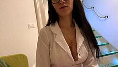 Descriptive Hot Nurse In Latex Gloves And Glasses Delivers Deepthroat Blowjob Therapy With Riding Orgasm.