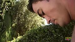 Blonde Handles Massive Cock With Blowjob Before Riding It Outdoors In Bikini