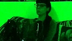 Beth kinky sexy goth domina smoking in green light pt1 hd.