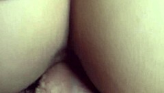 Young amateur gets throbbing creampie in shaved pussy