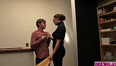 hot milf dry humps shy virgin in femdom style with intense passion and control