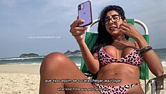 teen takes big black cock in public beach chat